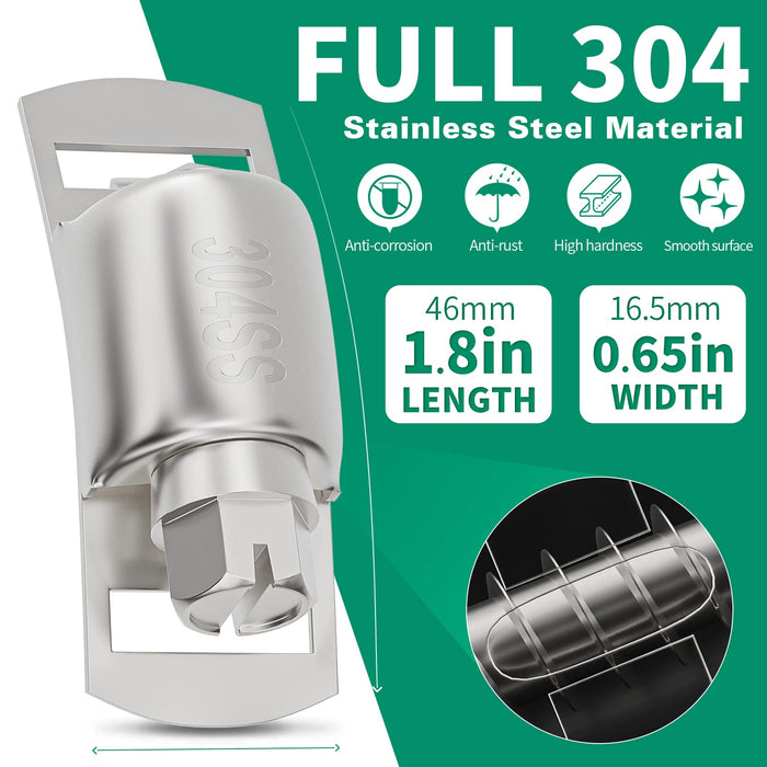 304 stainless fastener for car hose clamp; 1.8-in long, 0.65-in wide, anti-rust with smooth finish and high hardness.