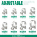 fuel line clamp size chart: adjustable 7–9mm to 16–18mm, 0.35 in width, piece counts shown for tight, leak-free sealing.