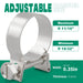 lawn mower fuel line clamp, screw-drive band adjustable 19/32–11/16 in, 9 mm width, 0.6 mm thickness for small engines