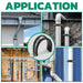 Application scenes of rubber cable clamp securing pipes indoors/outdoors: plumbing, wall mounts for tidy installs.