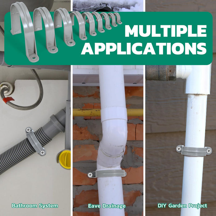 2-4 Inch PVC Pipe Straps - Bagged