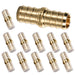 Brass coupling for pex pipe fittings 1/2 inch with protective sleeves; corrosion-resistant choice for plumbing repairs.