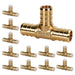 Brass tee with sleeves in layout; precise barbs and robust casting compatible with greese fitting service equipment.