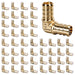 50-pack 1/2 inch brass elbows with sleeves, smooth barbs; reliable pex hose fittings for home water line repairs.