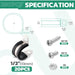 Specification of 1/2 in cable wire clamp set, 20 pcs with M520 and M512 screws and M5 nuts, cushioned P-clamp.