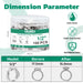 1/2 in stainless ear clamp jar with chart, showing fit range and corrosion resistance; dependable as pex b crimp rings.