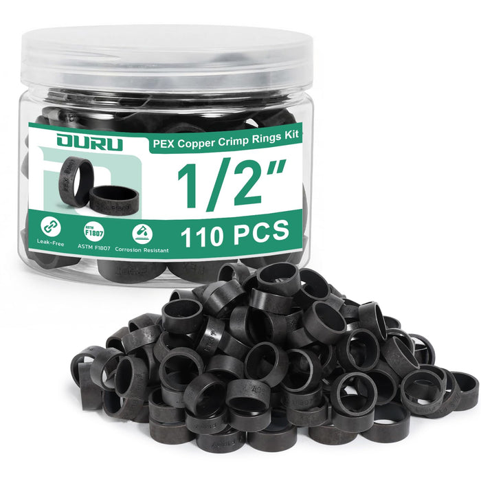 PEX Copper Crimp Rings for Pex Pipe - Bottle