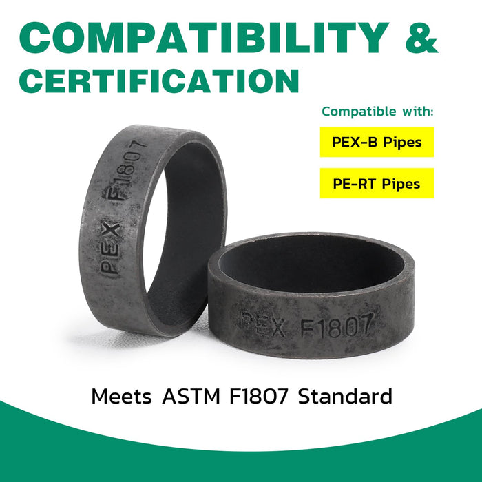 PEX Copper Crimp Rings for Pex Pipe - Bottle