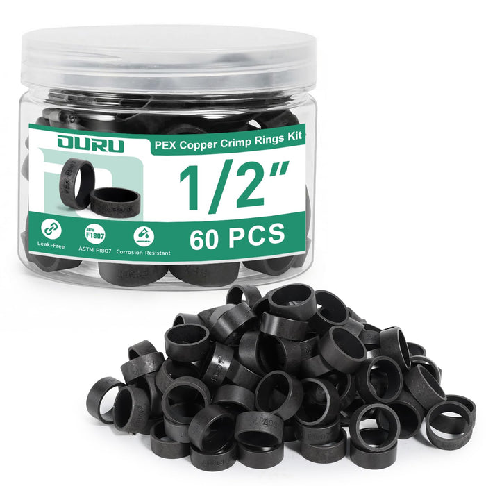 PEX Copper Crimp Rings for Pex Pipe - Bottle