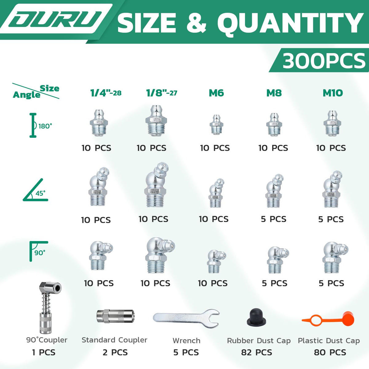 300 PCS - Packing list