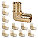 Lead-free brass elbows with smooth barbs, UPC/NSF certified, 12-pack; pvc fittings alternative for clamp-ring systems