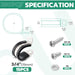 Steel wire rope clamps kit (280 PCS) with M5*12-20mm screws for 0.16-0.58 inch cables.