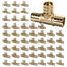 plumbing fittings photo: 3/4 PEX tee, 50-pack brass with sleeves, NSF certified, smooth finish for reliable branch runs