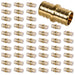 50-pack 3/4 pex pipe fittings brass coupling with plastic sleeves, lead-free, NSF/UPC compliant, smooth precision finish
