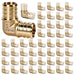 zirk fittings image: 50-piece 3/4 PEX brass elbows with sleeves, barbed ends, ASTM F1807 rated for plumbing turns