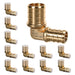 12-pack 3/4 x 1/2 in 90° elbow set in lead-free brass, compatible with flex pipe fittings, smooth finish for plumbing.