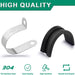 Stainless band and rubber liner split view; durable clamps for wires, reusable design.