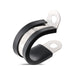 Assorted sizes of 304 stainless steel cable clamps with thick rubber insulation.