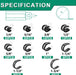 Specification chart of sizes and counts to prevent wire claps on lines, 1/4" to 1-3/4".