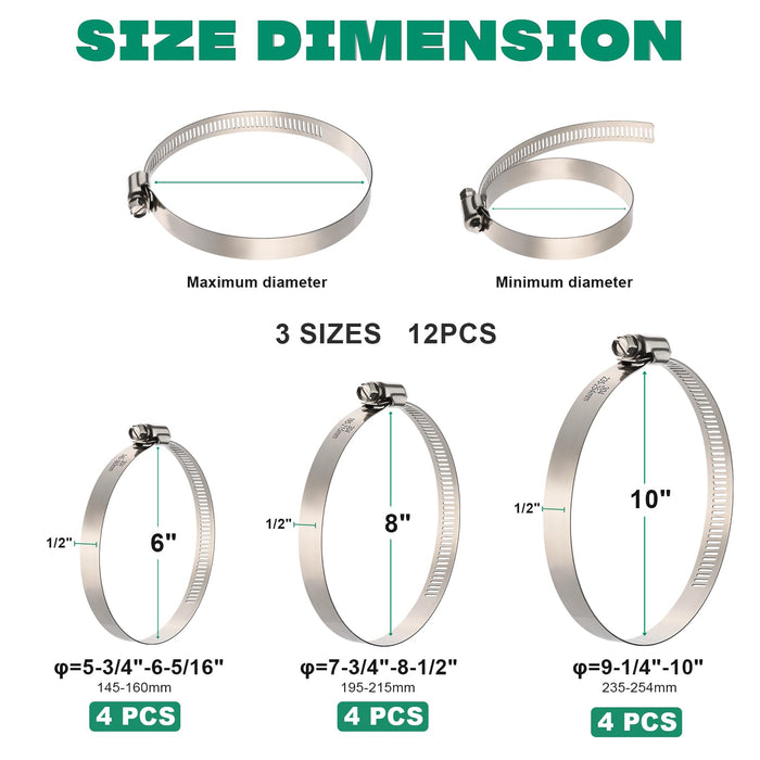 Large Hose Clamps Kit