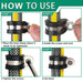Step-by-step guide to clamp for wire: place, bolt, tighten, finish on braided hose.