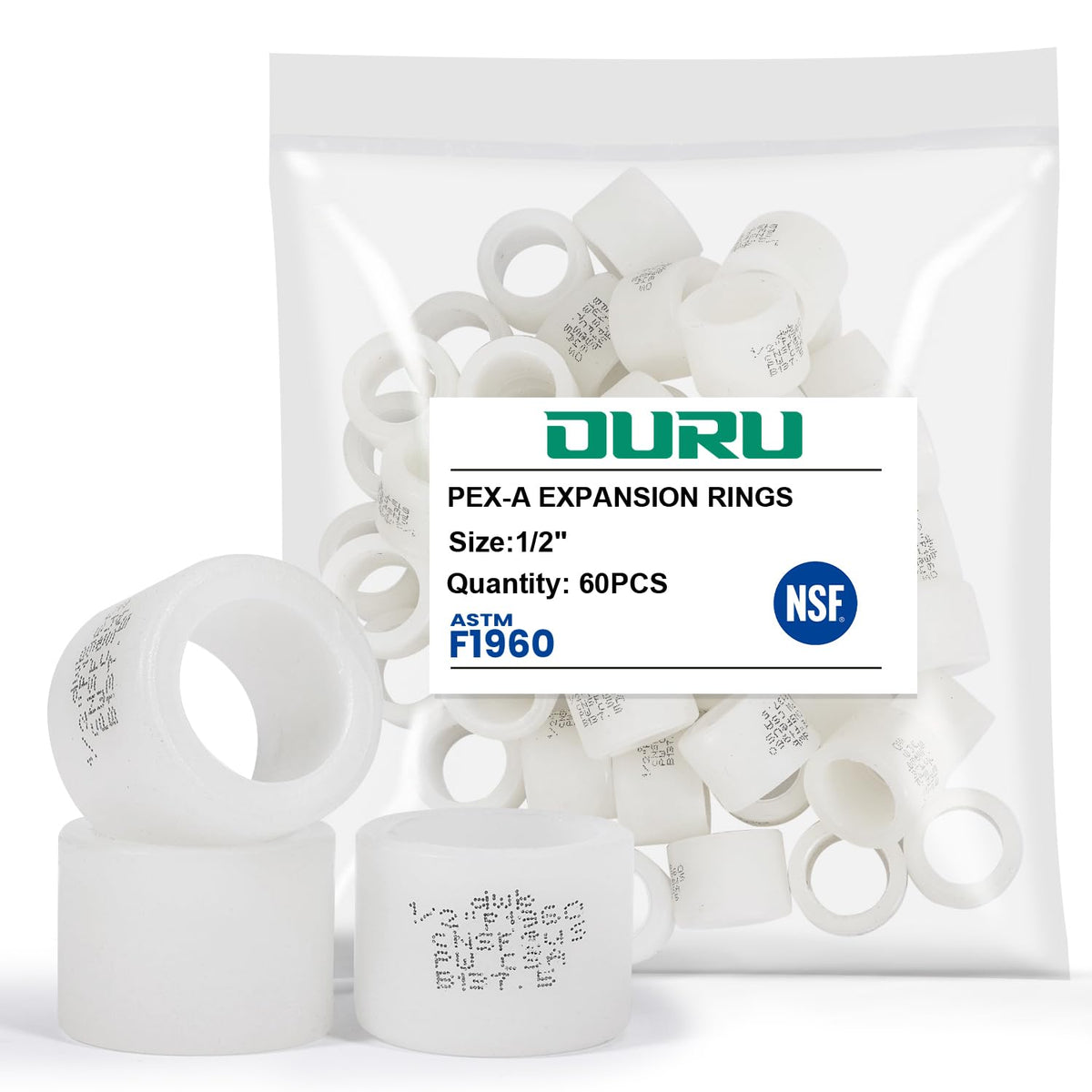 PEX-A expansion rings with end-stop design