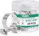 fuel line hose clamps jar, 9/16–5/8 inch, 20 pcs; 304 stainless band with screw drive for tight, leak-free seal
