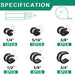 Specification grid listing quantities for rubber-cushioned steel cable clamps, 1/4"–3/4".