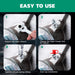 Step-by-step guide showing how to use zerk fitting kit: tighten nipple, inject grease, add dust cap for clean operation.