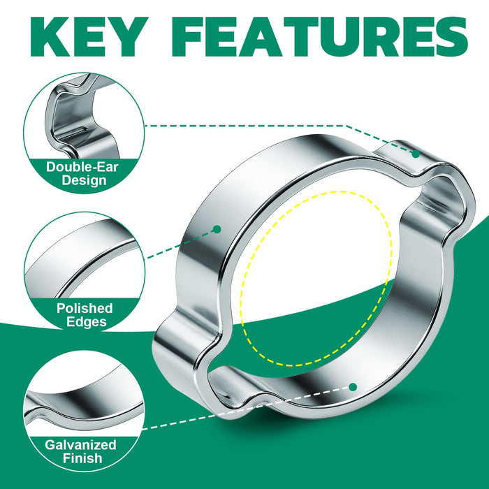 Double Ear Hose Clamps Kit