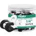 1/4" rope wire clamp jar, 30 pcs 304 stainless P-clamps with rubber lining.