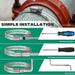 Simple tools to clamp for hose—flathead, 5/16 socket, or wrench for quick installation on pipes.