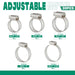 30-pack water hose clamp set of 304 stainless worm-gear bands, 6–12mm to 19–29mm; adjustable for garden and pool pipes.