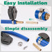 Install steps with crimp tool highlight clamp pinch and simple disassembly; stainless ear ring seats over brass barb.