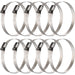 Stainless hose clamps multipack, 95–110mm adjustable worm drive for plumbing, automotive, ducting.