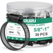 clamp for hose set, 30 pcs 16–25 mm in labeled jar; black 304 stainless worm gear band for quick, secure tightening