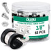 Ouru 3/8 inch stainless steel cable u-bolt clamp kit. 65 PCS with nuts for a secure, rust-resistant hold.