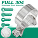 fuel hose clamps in 304 stainless steel; corrosion resistant and waterproof, with anti oxidation and anti rust.