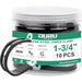 1-3/4" rubber-lined cable cuff style stainless clamps, 10 pcs, OURU jar pack.