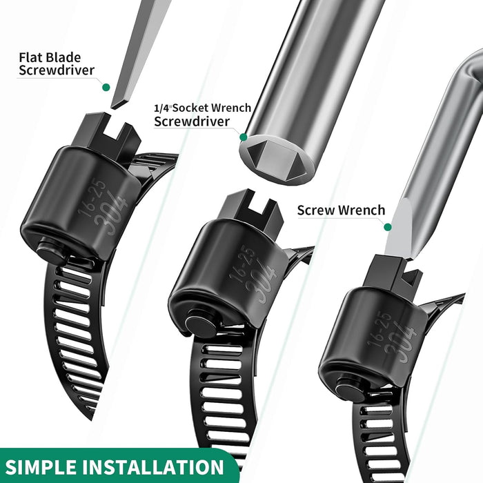 Versatile hose pinch clamp for securing water pipes and air hoses, easy to install, durable material ensures long-lasting performance.