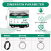 Dimension graphic and jar display pex pipe crimp rings, 3/4 inch; anti-rust, anti-corrosion, durable for long-lasting PEX joints.