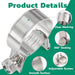 fuel hose clamp details: clear markings, 360° sealing, smooth edges, and adjustable screws for secure, leak-free use.