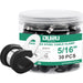 5/16 inch rubber-cushioned stainless P-clamps, 30 pieces labeled OURU.