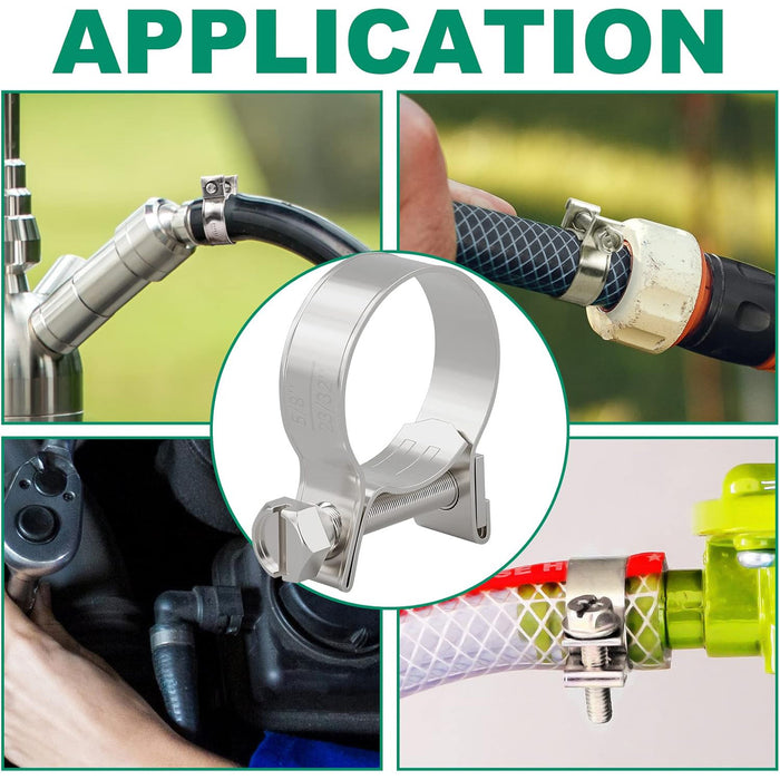 clamp fuel hose: stainless mini clamp secures engine lines and garden fittings, delivering tight, leak-free performance.