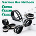 wire cable clamp usage options: single, double, triple mounting with rubber-lined stainless P-clamps.