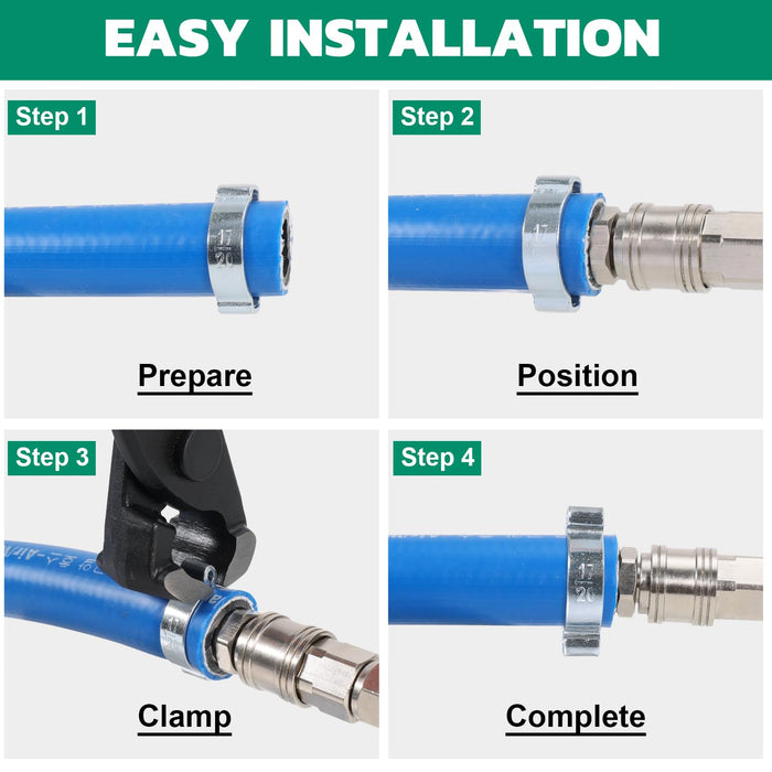 Double Ear Hose Clamps Kit