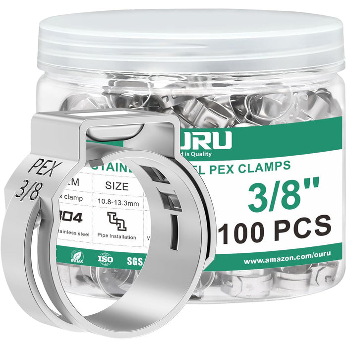 Spec sheet shows stainless build, size range, and quantities for ear clamps, a durable pick for dependable crimp rings.