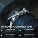 fuel line hose clamp with T-bolt locknut, adjustable sizes; 304 stainless band applies pressure for leak-free sealing