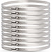 Hose worm clamp, 304 stainless, 195–215mm adjustable band, heavy-duty for large ducts and pipes.