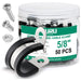 Ouru 5/8 inch adjustable stainless steel cable clamp kit. 50 PCS of u-bolt clamps for wires, hoses, and cables.